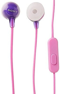 SONY MDR-EX15AP_Violet Wired Headset  (Violet, In the Ear)