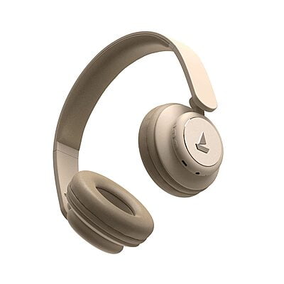 boAt Rockerz 450 Bluetooth On Ear Headphones with Mic, Upto 15 Hours Playback, Hazel Beige