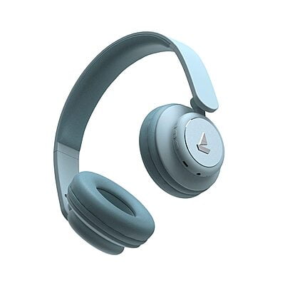 boAt Rockerz 450 Bluetooth On Ear Headphones with Mic, Upto 15 Hours Playback, 40MM Drivers(Aqua Blue)