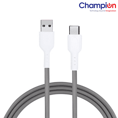 Champion 3amp 2Mtr TPE Data Cable Type C (Grey)-Series C