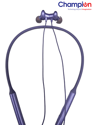 Champion Roundband Headset Neckband Bluetooth Headphones Wireless Sport Stereo (Purple)