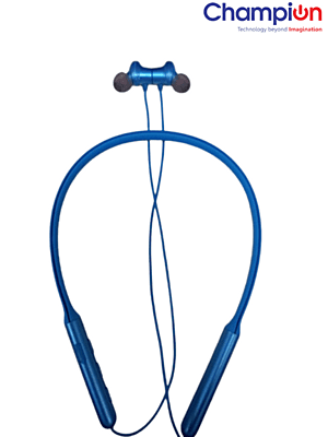 Champion Roundband Headset Neckband Bluetooth Headphones Wireless Sport Stereo (Blue)