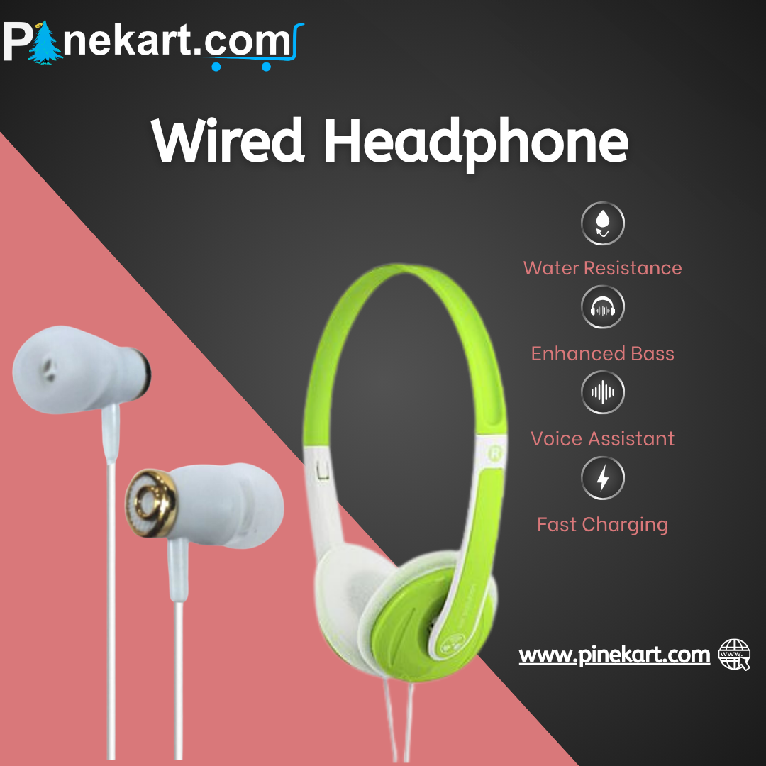 Wired headphones with soft ear cushions and a connected audio cable resting on a table
