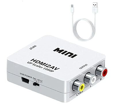 HDMI2AV Up Scaler 1080P HDMI to AV Composite Video Audio Converter Adapter