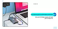 Portronics Mport 11C 11-in-1 Multiport USB Type C HUB with Type C Charging, 100MBPS Speed SD Card, VGA Port, 100W Max Output for MacBook Pro Portronics Mport 11C 11-in-1 Multiport USB Type C HUB with Type C Charging, 100MBPS Speed SD Card, VGA Port, 100W Max Output for MacBook Pro