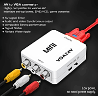 VGA to AV Converter Adapter With Audio 1080P Quality (White) VGA to AV Converter Adapter With Audio 1080P Quality (White)