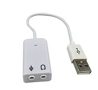 USB To 3.5mm Mic and Headphone Jack Stereo Headset Audio Adapter USB Sound Card 7.1