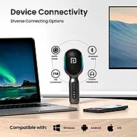 Portronics Dash 2 10W Wireless Speaker with Karaoke Mic (Grey) Portronics Dash 2 10W Wireless Speaker with Karaoke Mic (Grey)