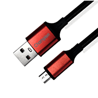 Champion Micro PVC Red Metal 3 Amp 1 Mtr Data Cable Black (Series-i)