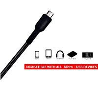 Champion Micro 3Amp 1Mtr Braided Data Cable Black (Series -C) Champion Micro 3Amp 1Mtr Braided Data Cable Black (Series -C)