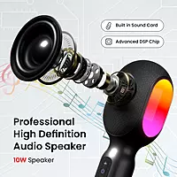 Portronics Dash 2 10W Wireless Speaker with Karaoke Mic (Grey) Portronics Dash 2 10W Wireless Speaker with Karaoke Mic (Grey)
