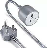 Power Cord Extension Cable (Male to Female) with Heavy Duty Long Wire Cord, Single Outlet Socket, 3 pins Extension Cord for Indoor Outdoor Use