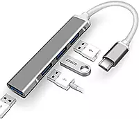 4-Port USB Hub with USB 3.1 Type-C & USB 3.0 Combo Plug | High-Speed Data Transfer for Laptops, PCs, and More 4-Port USB Hub with USB 3.1 Type-C & USB 3.0 Combo Plug | High-Speed Data Transfer for Laptops, PCs, and More