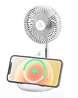 NEW design 2 in 1 table usb mini fans phone stand with fast wireless charger for mobile phone