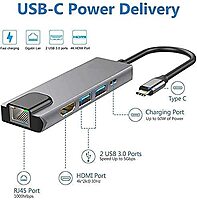 Prime Dock 5 in 1 Type-C to Multiport Adapter with 4K HDMI, RJ45 LAN and Advanced USB 3.0 & Type-C with PD Prime Dock 5 in 1 Type-C to Multiport Adapter with 4K HDMI, RJ45 LAN and Advanced USB 3.0 & Type-C with PD