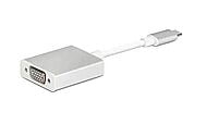 USB Type C to VGA USB 3.1 Adapter 1080P Converter for Mac Book Series, Chrome Book Pixel, Surface Book and More- Silver