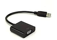 USB 3.0 to VGA Adapter, External USB 3.0 Video Display Cable for PC Laptop Windows.(Black)