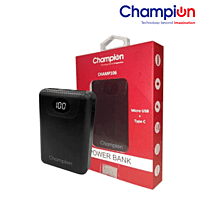 Champion Power Bank Champ 106 Capacity 10000 mAh Black (BIS Certified)