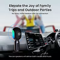 Portronics Dash 2 10W Wireless Speaker with Karaoke Mic (Grey) Portronics Dash 2 10W Wireless Speaker with Karaoke Mic (Grey)