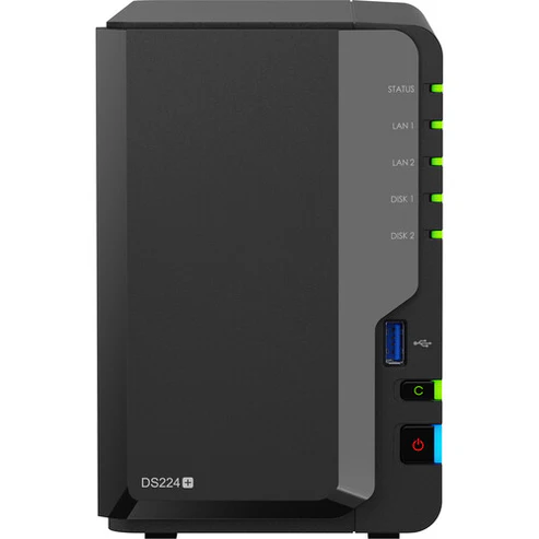 Synology DiskStation DS224+ 2-Bay Network Attached Storage Enclosure - Black