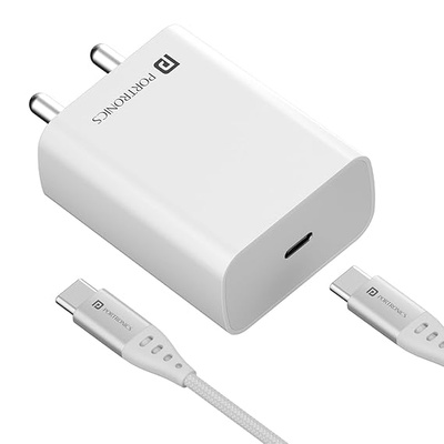 Portronics Adapto 25 Pro 25W Fast Charger for iPhone Samsung