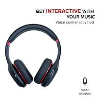 MI Super Bass Bluetooth Wireless On Ear Headphones with Mic (Black and Red)
