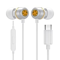 Portronics Conch 20 in Ear Wired Earphone with Type-C Jack, Powerful Audio, Built-in Microphone, Tangle Resistant Cable Portronics Conch 20 in Ear Wired Earphone with Type-C Jack, Powerful Audio, Built-in Microphone, Tangle Resistant Cable