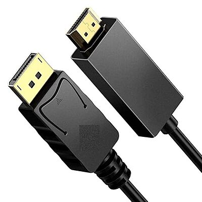 Displayport to HDMI Cable , Display Port (DP) to HDMI Adapter Male to Male Converter for PCs to HDTV, Monitor, Projector -1.5m