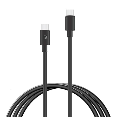 Portronics Usb Type-C To Type-C Cable For Smartphone (Black) Portronics Usb Type-C To Type-C Cable For Smartphone (Black)