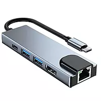 Prime Dock 5 in 1 Type-C to Multiport Adapter with 4K HDMI, RJ45 LAN and Advanced USB 3.0 & Type-C with PD Prime Dock 5 in 1 Type-C to Multiport Adapter with 4K HDMI, RJ45 LAN and Advanced USB 3.0 & Type-C with PD