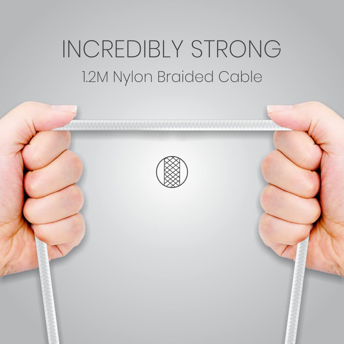 Portronics Konnect L Fast Charging 3A Type-C Cable 1.2Meter with Charge & Sync Function for All Type-C Devices Portronics Konnect L Fast Charging 3A Type-C Cable 1.2Meter with Charge & Sync Function for All Type-C Devices