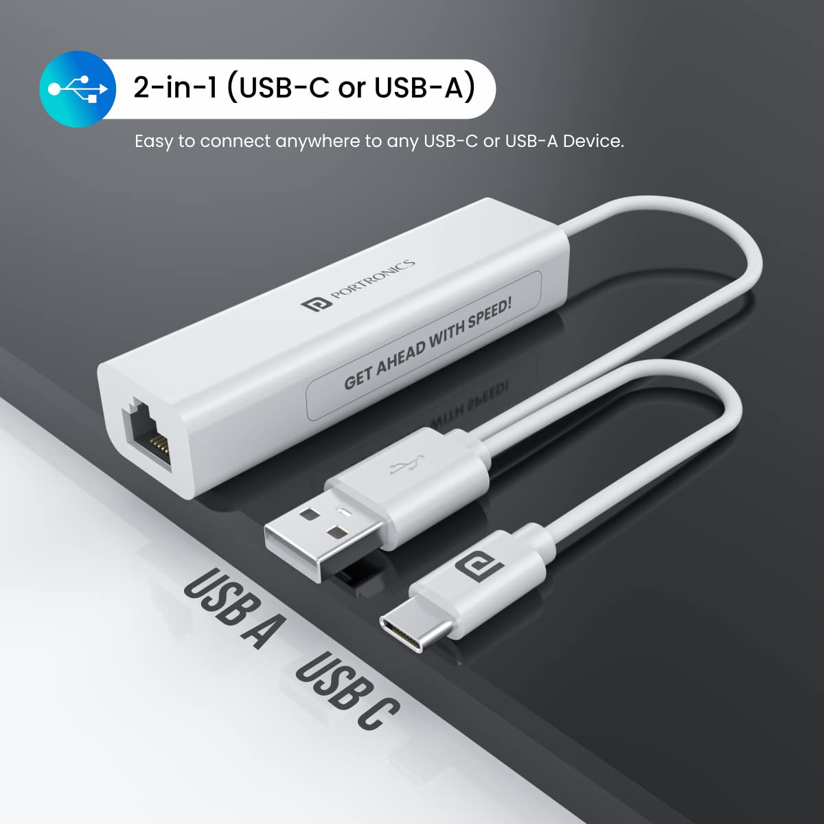 Portronics Mport 60 4-in-1 Multiport Type C/USB Hub with LAN Adapter RJ45 Port, 3 USB2.0 Port, Type C OTG Support, Plug & Play, Wide Compatibility (White) Portronics Mport 60 4-in-1 Multiport Type C/USB Hub with LAN Adapter RJ45 Port, 3 USB2.0 Port, Type C OTG Support, Plug & Play, Wide Compatibility (White)