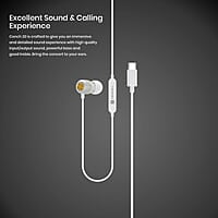 Portronics Conch 20 in Ear Wired Earphone with Type-C Jack, Powerful Audio, Built-in Microphone, Tangle Resistant Cable Portronics Conch 20 in Ear Wired Earphone with Type-C Jack, Powerful Audio, Built-in Microphone, Tangle Resistant Cable
