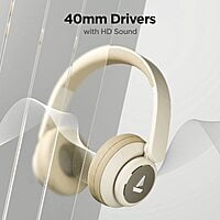 boAt Rockerz 450 Bluetooth On Ear Headphones with Mic, Upto 15 Hours Playback, Hazel Beige