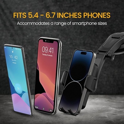 Portronics Clamp M5 – Strong Grip Car Phone Holder with Rotation