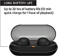 Sony WF-C500 Truly Wireless Bluetooth Earbuds with 20Hrs Battery, True Wireless Earbuds, Mic for Phone Calls, Quick Charge - Black