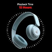 boAt Rockerz 450 Bluetooth On Ear Headphones with Mic, Upto 15 Hours Playback, 40MM Drivers(Aqua Blue)