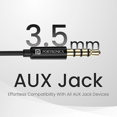 Portronics Conch Theta A in Ear 3.5mm Wired Earphones with In Line HD Mic, Powerful Audio, 14.2mm Dynamic Driver, Unique Earbuds Design, TPE Anti Tangle Wire,In line Controls,Wide Compatibility(White)