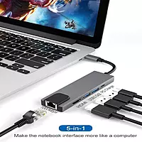 Prime Dock 5 in 1 Type-C to Multiport Adapter with 4K HDMI, RJ45 LAN and Advanced USB 3.0 & Type-C with PD Prime Dock 5 in 1 Type-C to Multiport Adapter with 4K HDMI, RJ45 LAN and Advanced USB 3.0 & Type-C with PD