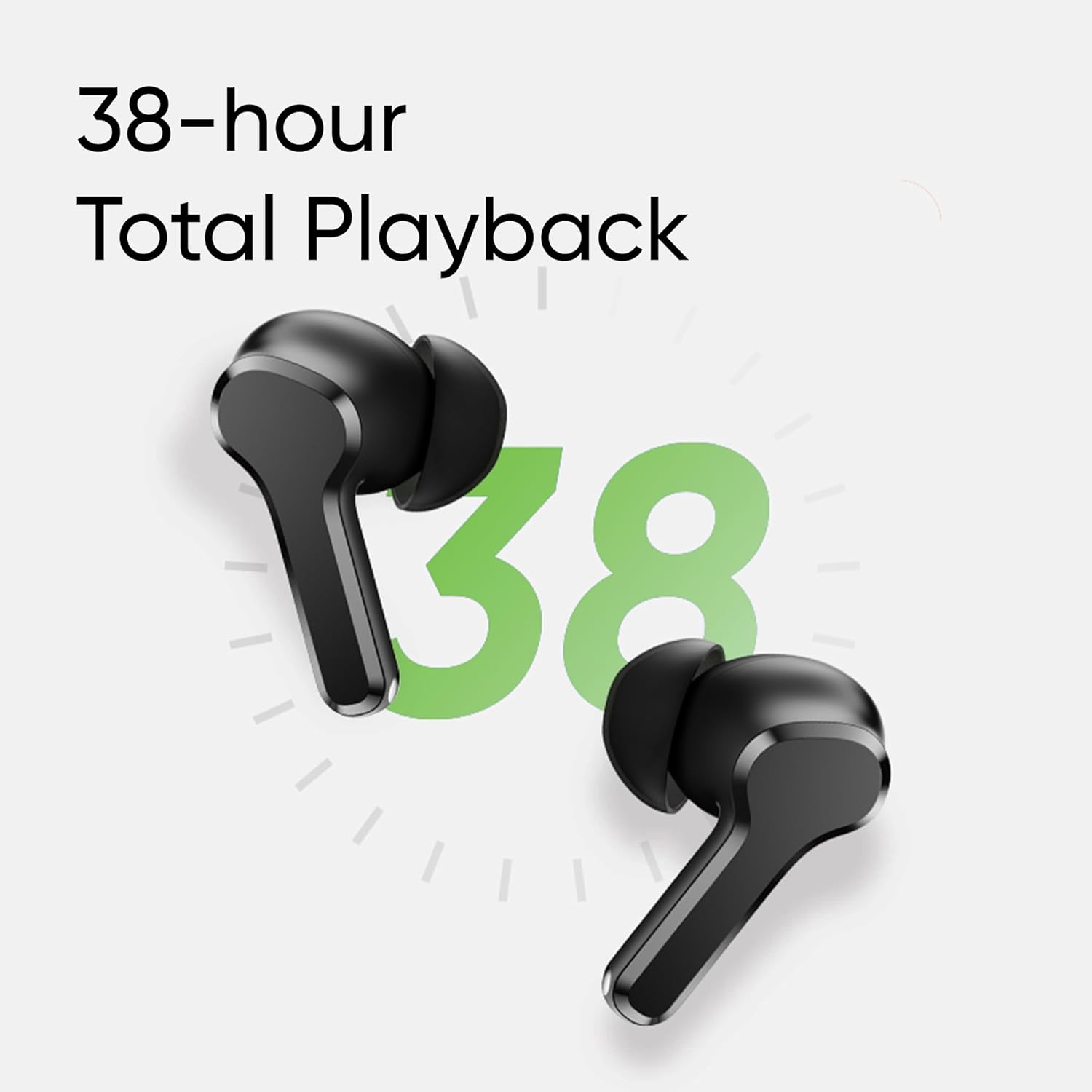 realme TechLife Buds T100 Bluetooth Truly Wireless in Ear Earbuds with mic, AI ENC for Calls, Google Fast Pair, 28 Hours Playback time (Black) realme TechLife Buds T100 Bluetooth Truly Wireless in Ear Earbuds with mic, AI ENC for Calls, Google Fast Pair, 28 Hours Playback time (Black)