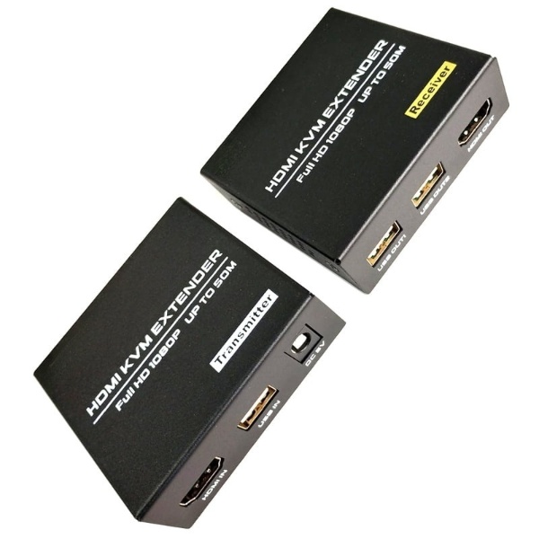 Extender HDMI KVM Via Ethernet Fino A 30m, Risoluzione 1080P, Senza Alimentatore, Compatibile Con DVR E NVR, Trasmettitore E Ricevitore