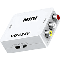 VGA to AV Converter Adapter With Audio 1080P Quality (White) VGA to AV Converter Adapter With Audio 1080P Quality (White)
