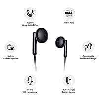 realme Buds Classic Wired in Ear Earphones with Mic (Black)