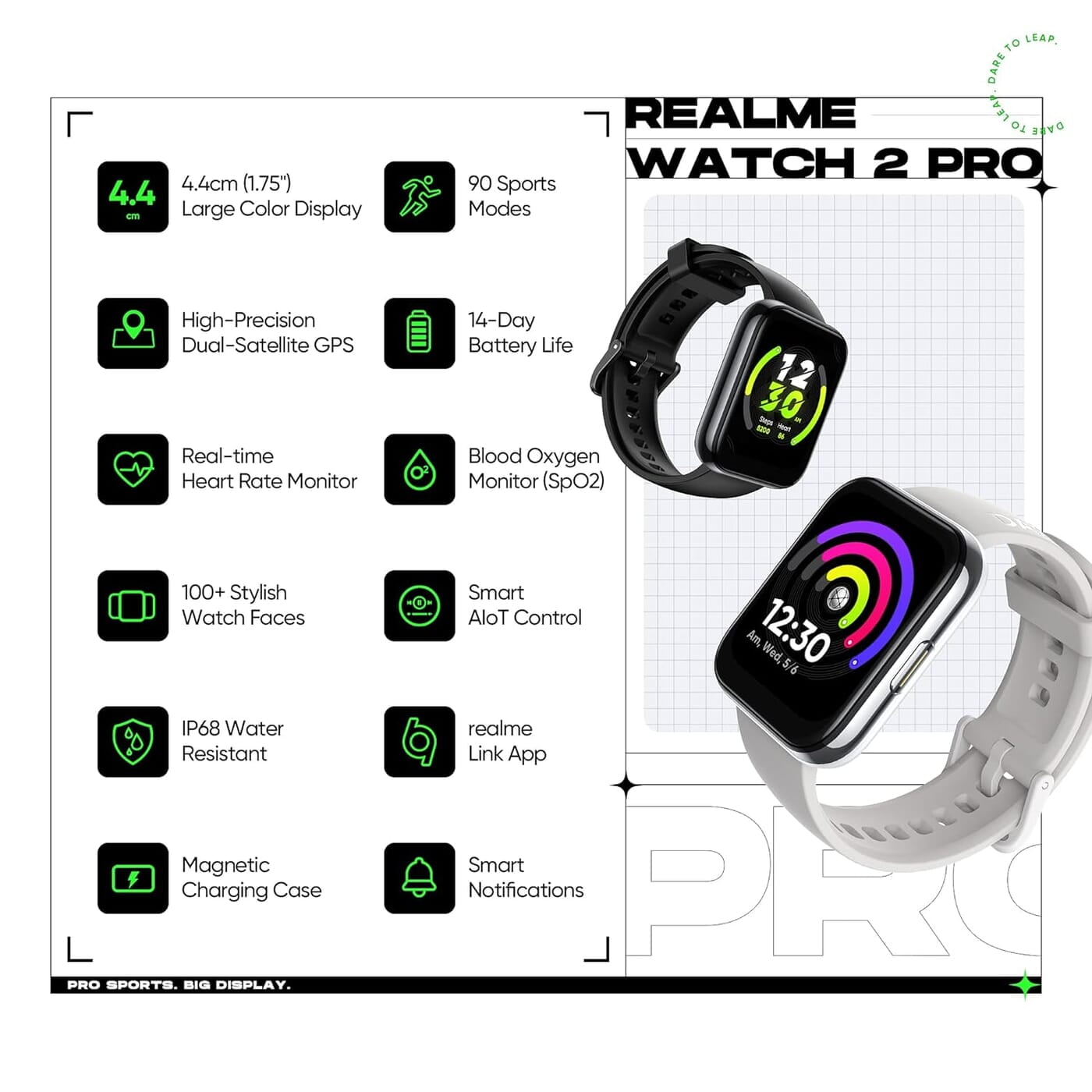 realme Smart Watch 2 Pro | HD Touchscreen, GPS, 14-Day Battery, SpO2 Monitoring (Black) realme Smart Watch 2 Pro | HD Touchscreen, GPS, 14-Day Battery, SpO2 Monitoring (Black)