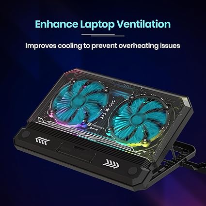 Portronics My Buddy Air 5 Laptop Cooling Pad with Dual Cooling Fans (Black) Portronics My Buddy Air 5 Laptop Cooling Pad with Dual Cooling Fans (Black)