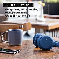 Sony WH-CH710N Active Noise Cancelling Wireless Headphones Bluetooth Over The Ear Headset (Blue)