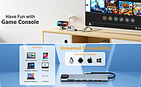 Prime Dock 8 in 1 Type-C to Multiport Adapter with 4K HDMI, RJ45 LAN, USB 3.0, Type-C cum PD, TF & Micro SD Card Reader Multiport Adapter Docking Station Prime Dock 8 in 1 Type-C to Multiport Adapter with 4K HDMI, RJ45 LAN, USB 3.0, Type-C cum PD, TF & Micro SD Card Reader Multiport Adapter Docking Station