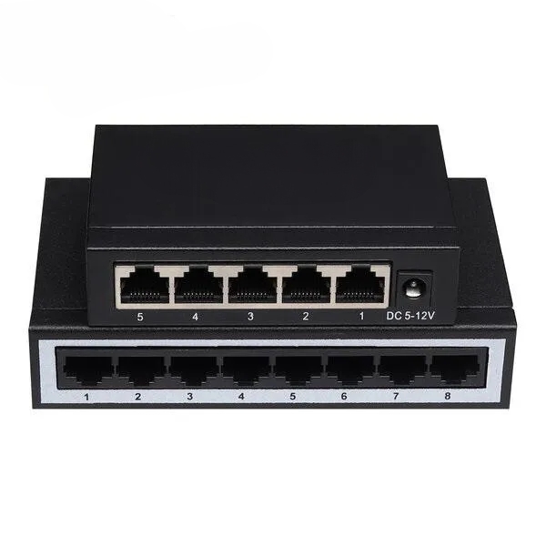 Gigabit Ethernet Network Switch | 5/8-Port 10/100Mbps | Metal Body, RJ45 Ports, Plug & Play, Compact Design for Seamless Connectivity Gigabit Ethernet Network Switch | 5/8-Port 10/100Mbps | Metal Body, RJ45 Ports, Plug & Play, Compact Design for Seamless Connectivity
