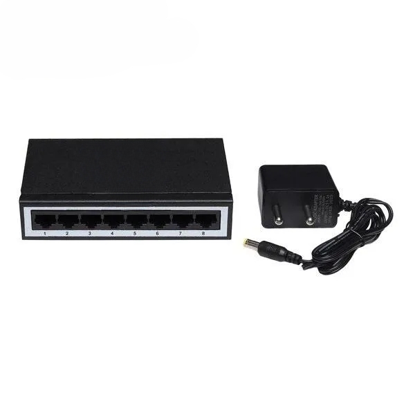 Gigabit Ethernet Network Switch | 5/8-Port 10/100Mbps | Metal Body, RJ45 Ports, Plug & Play, Compact Design for Seamless Connectivity Gigabit Ethernet Network Switch | 5/8-Port 10/100Mbps | Metal Body, RJ45 Ports, Plug & Play, Compact Design for Seamless Connectivity