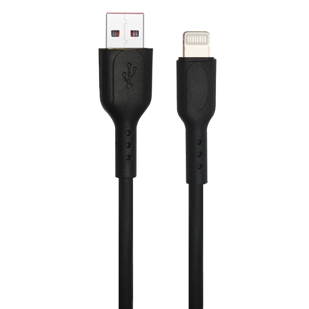 Champin TYPE-C TO L Braided Black Metal Mold 27W 2Mtr Data Cable Series-C (Black)